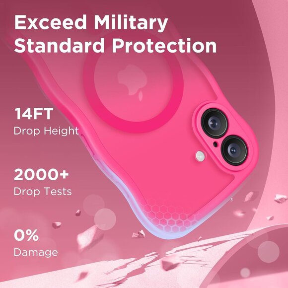 Women Hot Pink Iphone 17 Pro Max Case Full Camera Protection Mag Safe - Picture 6 of 9